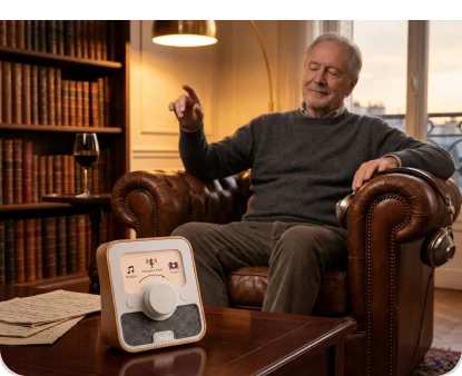 Écouter un podcast le soir dans son fauteuil avec Chillo